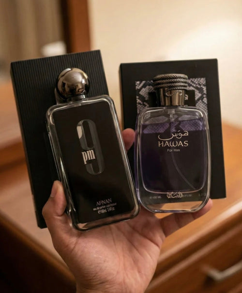 Afnan 9PM EDP + Rasasi Hawas EDP 100ml